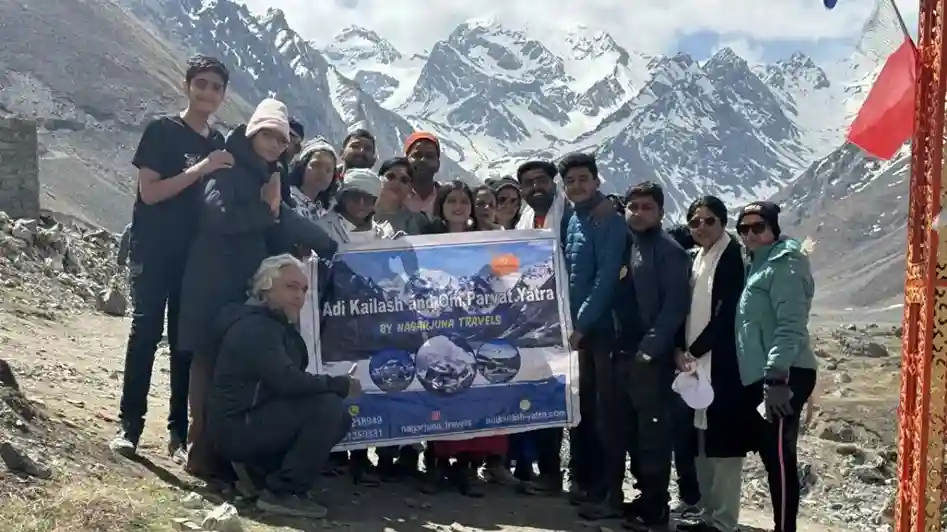 Group Of 20 Pax At Om Parvat