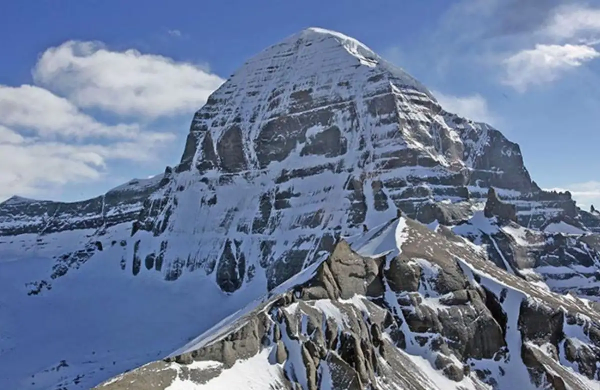 "Pilgrims at Mount Kailash with permits and group visa documents for the Kailash Mansarovar Yatra via Tibet"
